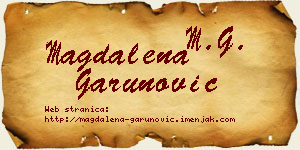 Magdalena Garunović vizit kartica